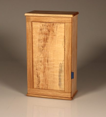 wall cabinet made with maple, white oak, ash and goncalo alves