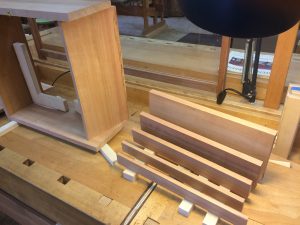 pieces cut for arbutus wall cabinet